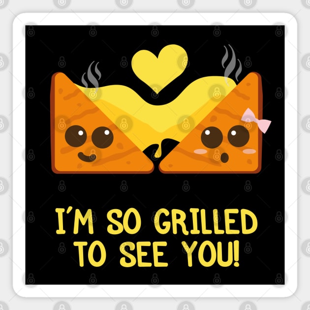 Romantic Grilled Cheese | Valentine Gift | Gift Ideas Magnet by Fluffy-Vectors